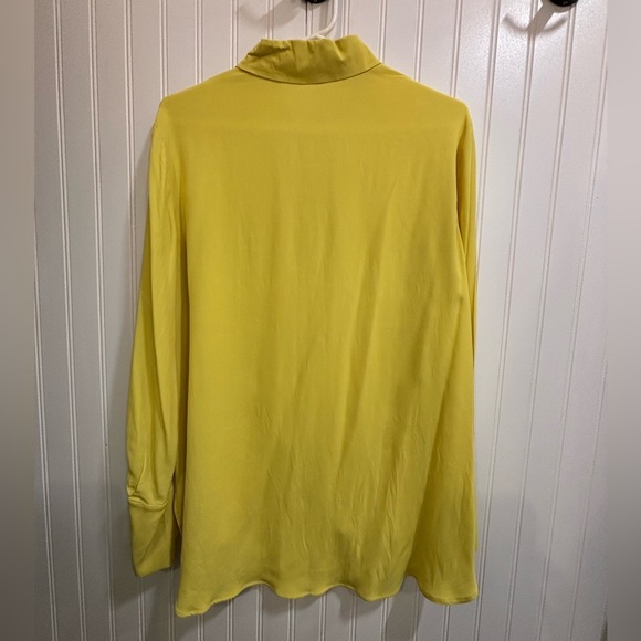 Luisa Cerano Yellow Silk Button-Up Blouse - Picture 6 of 10